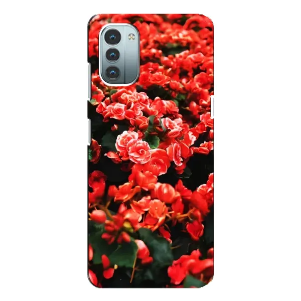 Чохол з принтом «Квіти червоні» для Nokia G11 Чохол з принтом «Квіти червоні» для Nokia G11