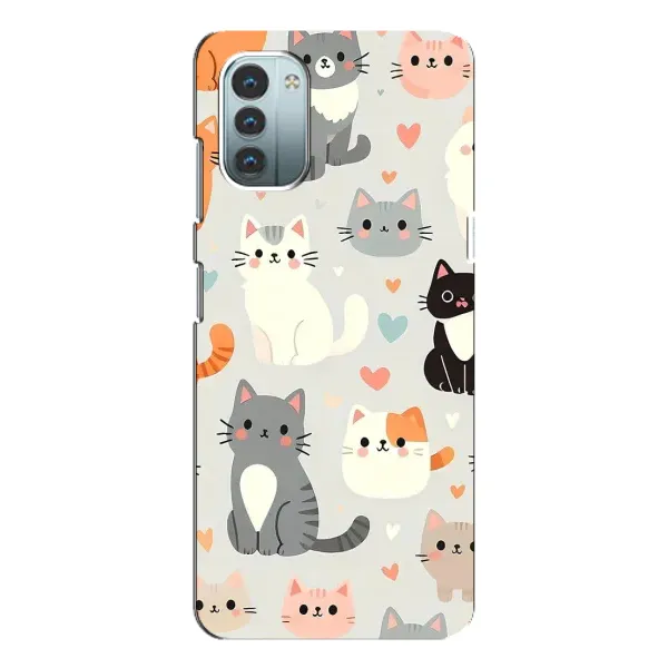 Чехол с принтом «Коллаж котов» для Nokia G11