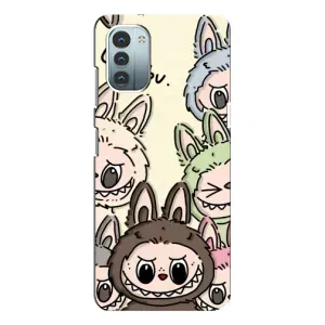 Чехол с Лабубу на Nokia G11 (Золотая обезьяна Bored Ape)