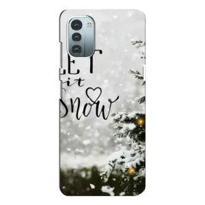 Новогодние, Праздничные Чехлы для Nokia G11 - 2024 год (Let it snow)