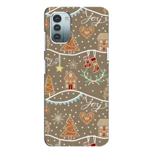 Новогодние, Праздничные Чехлы для Nokia G11 - 2024 год (Новогодние пряники)