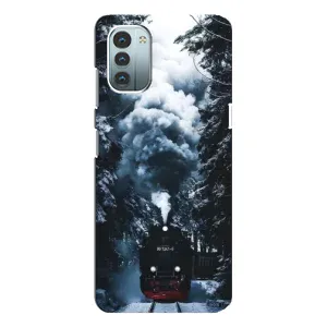 Новогодние, Праздничные Чехлы для Nokia G11 - 2024 год (Зимний поезд)