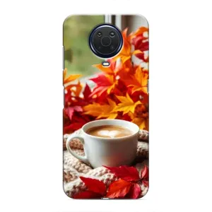 Чехол с уникальным дизайном «Осень с кофе» для Nokia G20
