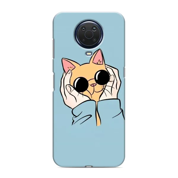 Чохол з принтом «Котик в окулярах» для Nokia G20