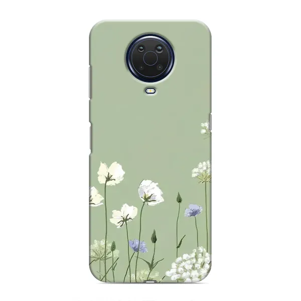 Чехол с принтом «Цветы на зеленом» для Nokia G20