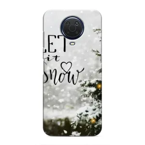 Новогодние, Праздничные Чехлы для Nokia G20 - 2024 год (Let it snow)