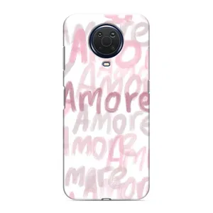 Чохол з розовим принтом для Nokia G20 (Аморе любов)