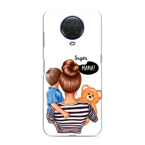 Чехол с печатью для Nokia G20 - (Мама с ребенком) (AlphaPrint) (Мама с сыном)