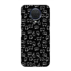 Чехол с принтом для Nokia G20 (AlphaPrint) Модные коты (Меленькие котики)