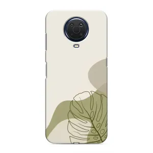 Силиконовый чехол с принтом в цветах на Nokia G20 (Зеленая монстера дизайн)