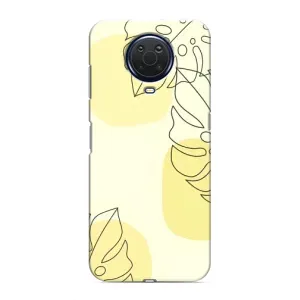 Силиконовый чехол с принтом в цветах на Nokia G20 (Желтая монстера арт)