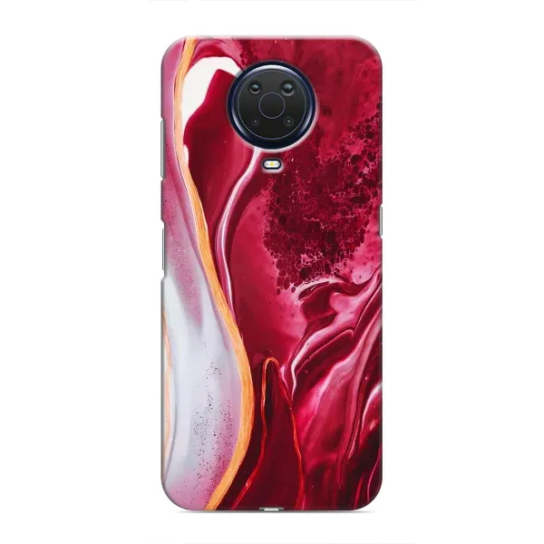 Чехол с принтом «Мрамор красный» для Nokia G20