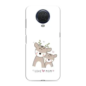 Чехол с принтом «Оленята мама и малыш» для Nokia G20