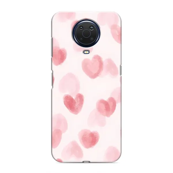 Чехол с принтом «Розовые сердечки» для Nokia G20
