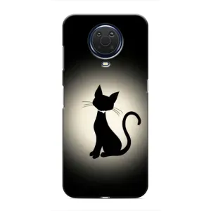 Чехол с принтом для Nokia G20 (AlphaPrint) Модные коты (Силуэт котика)
