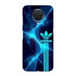 Чехлы Адидас для Nokia G20 (AlphaPrint) (Синий Адидас)