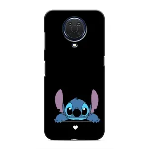 Чехол с принтом Стич на Nokia G20 (Стич на черном)