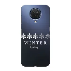 Зимние Чехлы для Нокиа G20 - прозрачный фон (Winter loading)