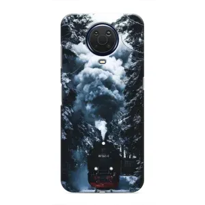 Новогодние, Праздничные Чехлы для Nokia G20 - 2024 год (Зимний поезд)