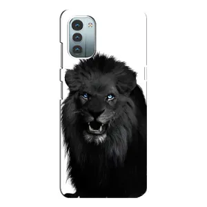 Чехлы с картинками животных Nokia G21 (Черный ЛЕВ)