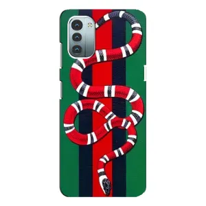 Чохли  GUCCI для Нокіа Г21 (AlphaPrint) (Gucci змія)