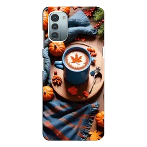 Чехол с принтом «Кофе и тыковки» для Nokia G21