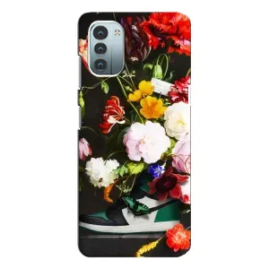 Брендновые Чехлы для Nokia G21 - (PREMIUMPrint) (Nike цветы)
