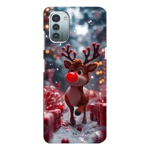 Яскравий чохол для Nokia G21 з Зимові Оленята (Олень серед подарунків)
