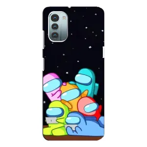 Чохли Амонг Ас для Nokia G21 (AlphaPrint) (Скіни в космосі)