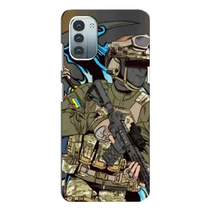 Чехол с принтом «Воин ВСУ» для Nokia G21