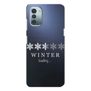 Зимние Чехлы для Нокиа G21 - прозрачный фон (Winter loading)