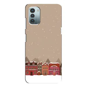 Новогодние, Праздничные Чехлы для Nokia G21 - 2024 год (Зимний город)