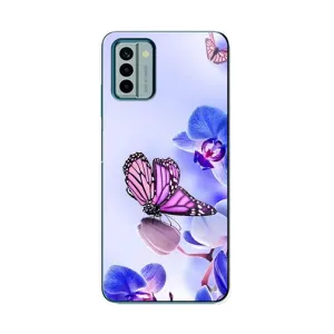 Чохли з квітами для Nokia G22 (VPrint) (Метелик на квітах)