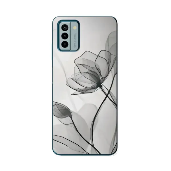 Чохол з принтом «Чорні квіти» для Nokia G22