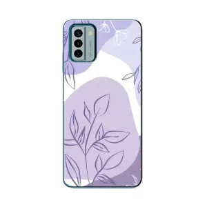 Чохол з принтом «Фіолетове листя абстракція» для Nokia G22