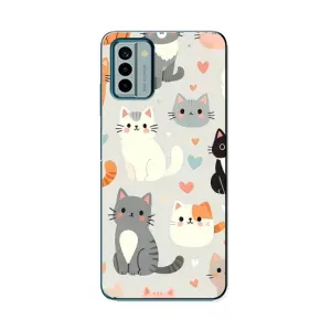 Чехол с рисунком кот на Nokia G22 (Коллаж котов)