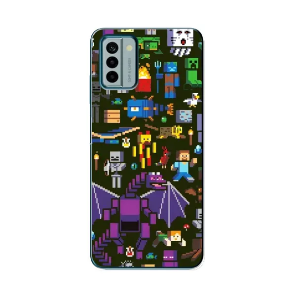 Чохол з принтом «Колаж Майнкрафт» для Nokia G22 Чохол з принтом «Колаж Майнкрафт» для Nokia G22