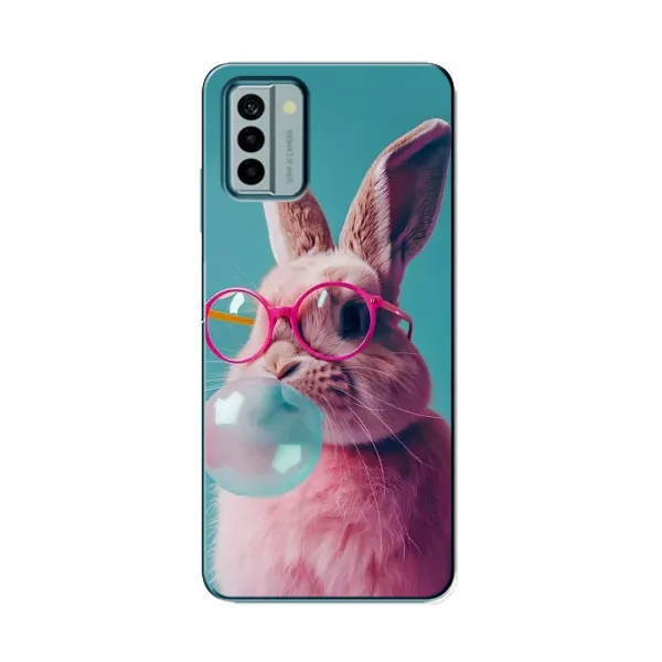 Чехол с принтом «Кролик в очках» для Nokia G22