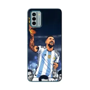 Чехлы для Nokia G22 (Leo чемпион) (AlphaPrint) (Месси с кубком)