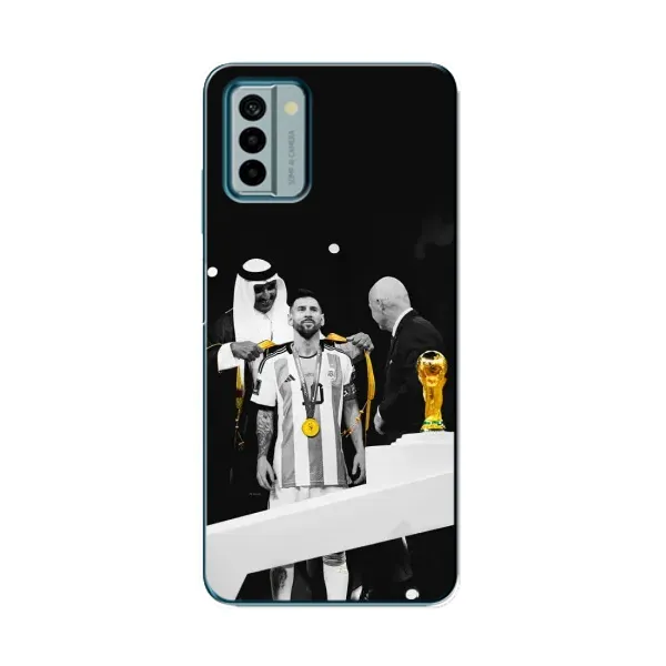 Чехол с принтом «Месси в накидке» для Nokia G22
