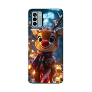 Яскравий чохол для Nokia G22 з Зимові Оленята (Олень з шарфом)