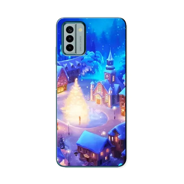 Чехол с принтом «Рождественский город» для Nokia G22 Чехол с принтом «Рождественский город» для Nokia G22