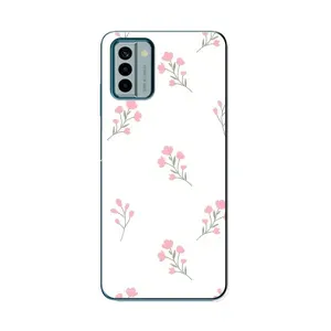 Чехол с розовым рисунком для Nokia G22 (Розовые цветы)