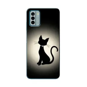 Чехол с принтом для Nokia G22 (AlphaPrint) Модные коты (Силуэт котика)