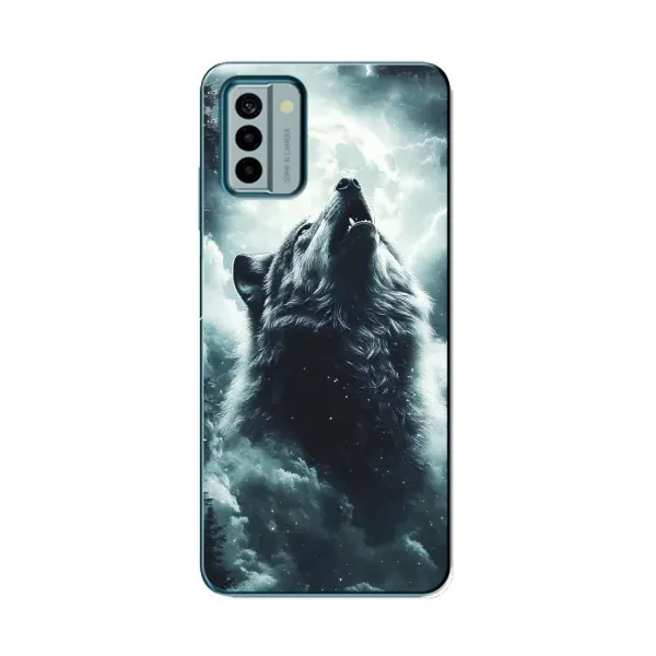 Чехол с принтом «Волк в облаках» для Nokia G22 Чехол с принтом «Волк в облаках» для Nokia G22