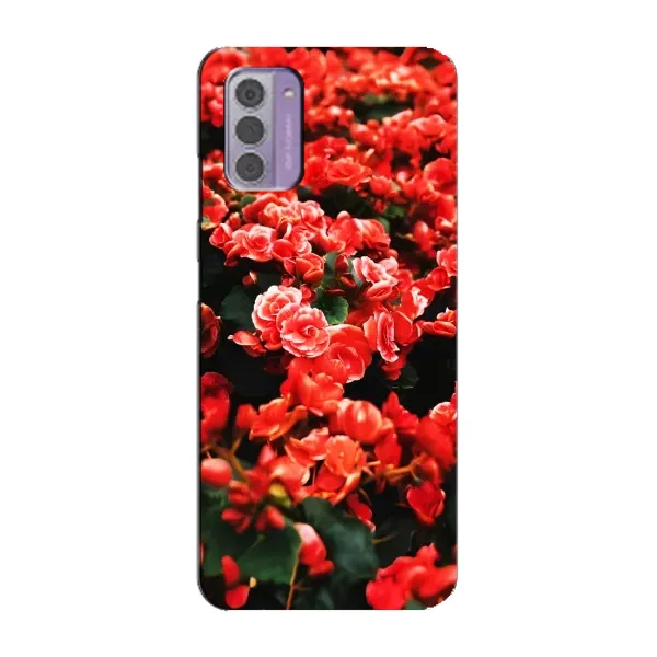 Чохол з принтом «Квіти червоні» для Nokia G42 Чохол з принтом «Квіти червоні» для Nokia G42