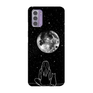Чохол з малюнком кіт на Nokia G42 (Дівчина з котом)