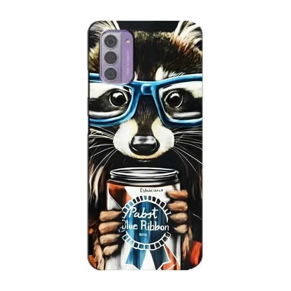 Чохол з принтом «Єнот з банкою» для Nokia G42
