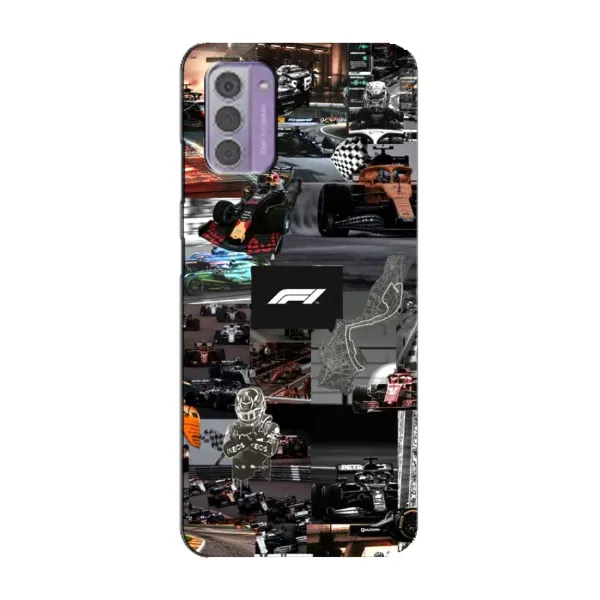 Чохол з принтом «Гоночний колаж Ф1» для Nokia G42