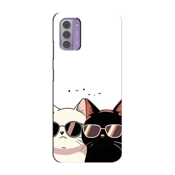 Чохол з принтом «Коти в окулярах» для Nokia G42 Чохол з принтом «Коти в окулярах» для Nokia G42